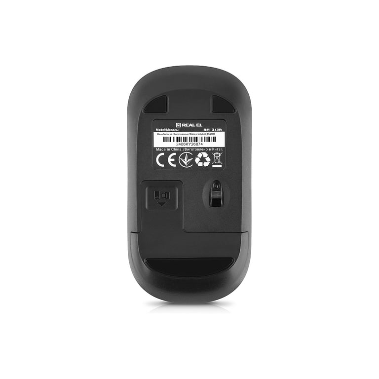 Мишка REAL-EL RM-313W Wireless Black (EL123200042) - фото 9