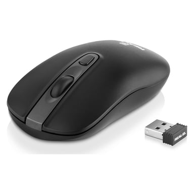 Мишка REAL-EL RM-350W Wireless Black/Gray (EL123200043) - фото 1