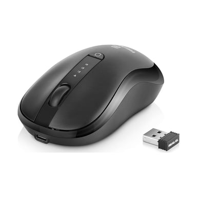 Мишка REAL-EL RM-450W Wireless/Bluetooth Black/Gray (EL123200046) - фото 1