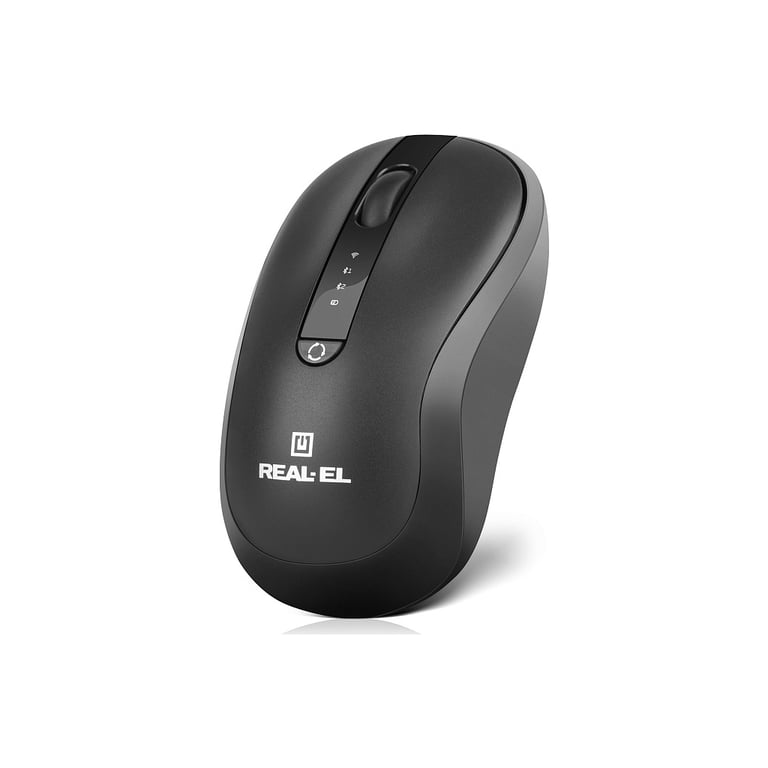 Мишка REAL-EL RM-450W Wireless/Bluetooth Black/Gray (EL123200046) - фото 2