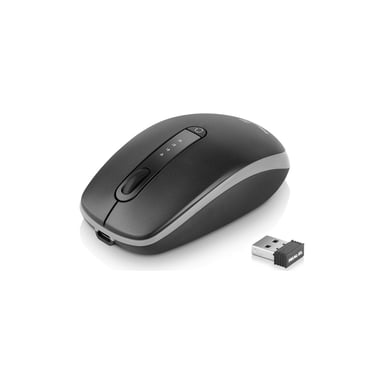 Мишка REAL-EL RM-455W Wireless/Bluetooth Black/Gray (EL123200047) - фото 1