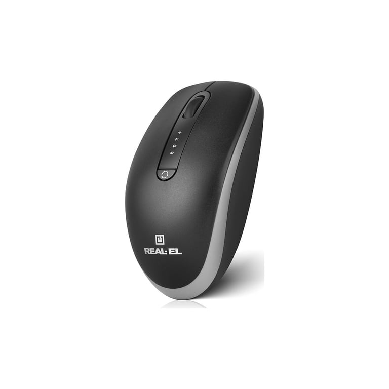 Мишка REAL-EL RM-455W Wireless/Bluetooth Black/Gray (EL123200047) - фото 2