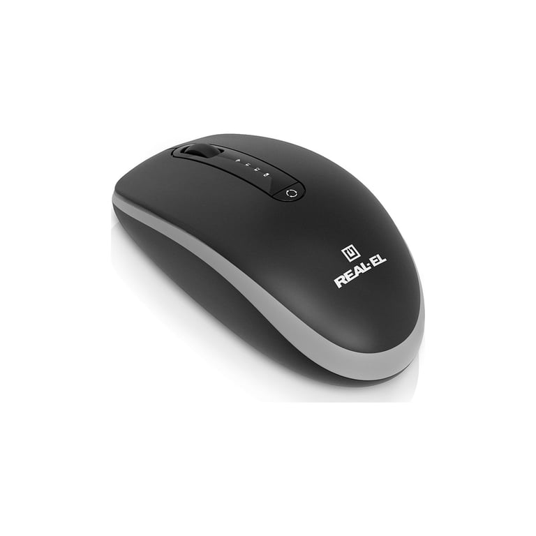 Мишка REAL-EL RM-455W Wireless/Bluetooth Black/Gray (EL123200047) - фото 9