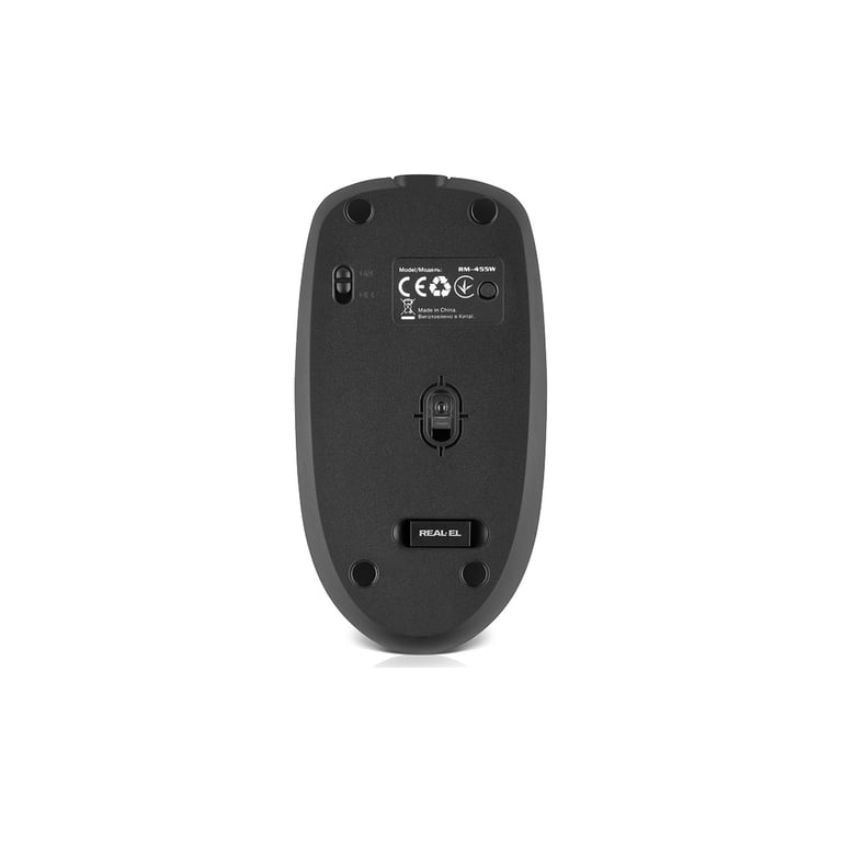 Мишка REAL-EL RM-455W Wireless/Bluetooth Black/Gray (EL123200047) - фото 10