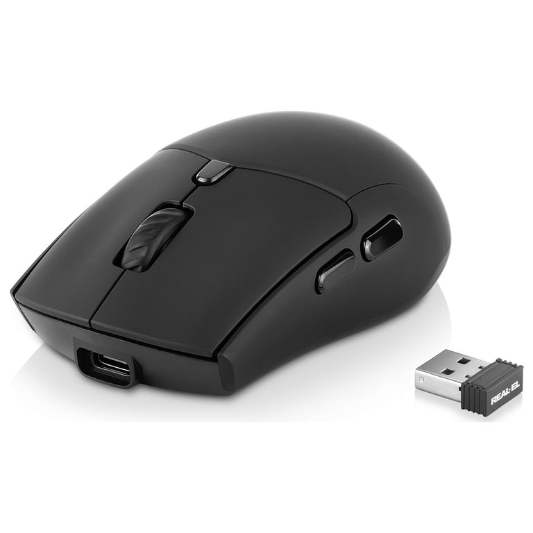 Мишка REAL-EL RM-460W Wireless/Bluetooth Black (EL123200048) - фото 1