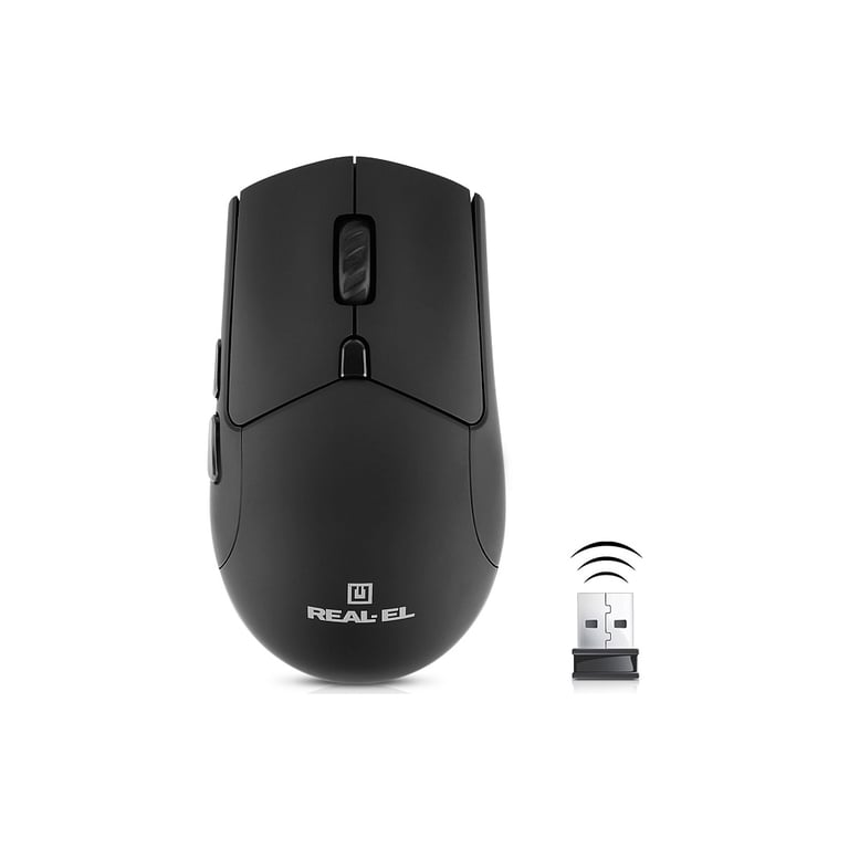 Мишка REAL-EL RM-460W Wireless/Bluetooth Black (EL123200048) - фото 3