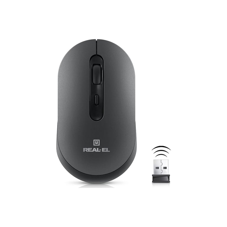 Мишка REAL-EL RM-470W Wireless/Bluetooth Dark Gray (EL123200049) - фото 2