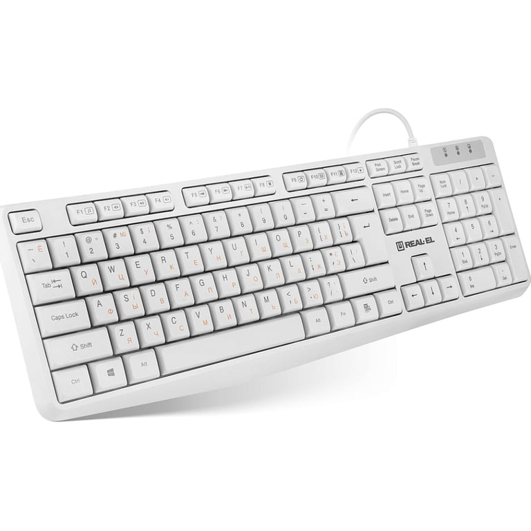 Клавіатура REAL-EL RK-513 USB White (EL123100047) - фото 1