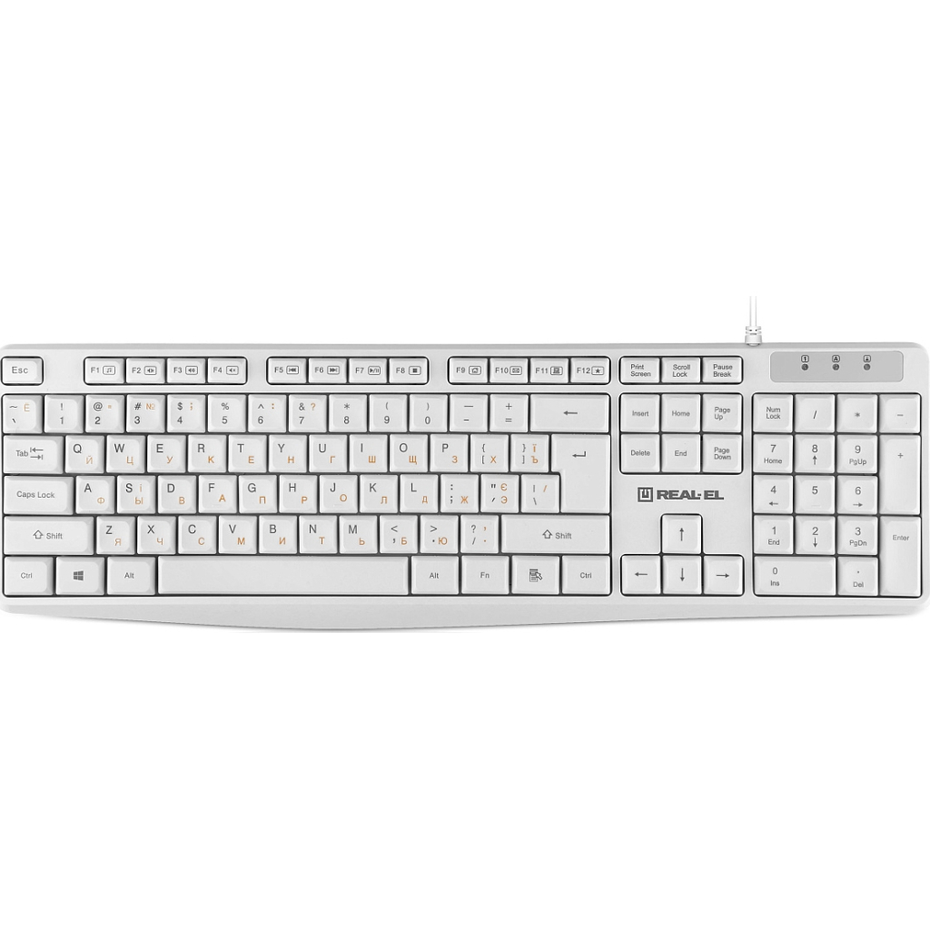 Клавіатура REAL-EL RK-513 USB White (EL123100047) - фото 2 Клавіатура REAL-EL RK-513 USB White (EL123100047) - фото 2