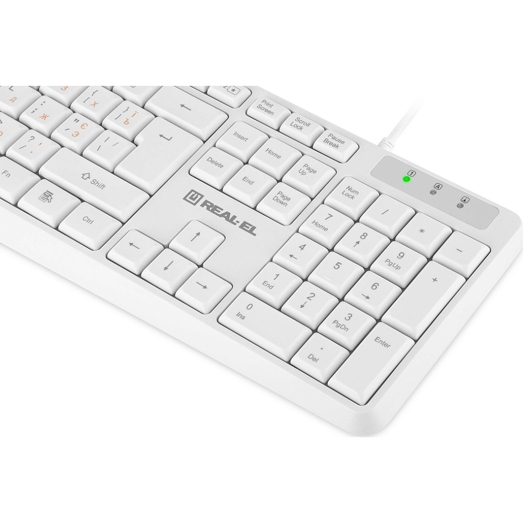 Клавіатура REAL-EL RK-513 USB White (EL123100047) - фото 4 Клавіатура REAL-EL RK-513 USB White (EL123100047) - фото 4