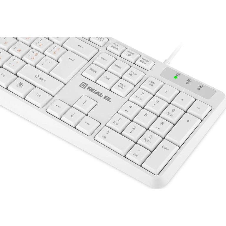 Клавіатура REAL-EL RK-513 USB White (EL123100047) - фото 4