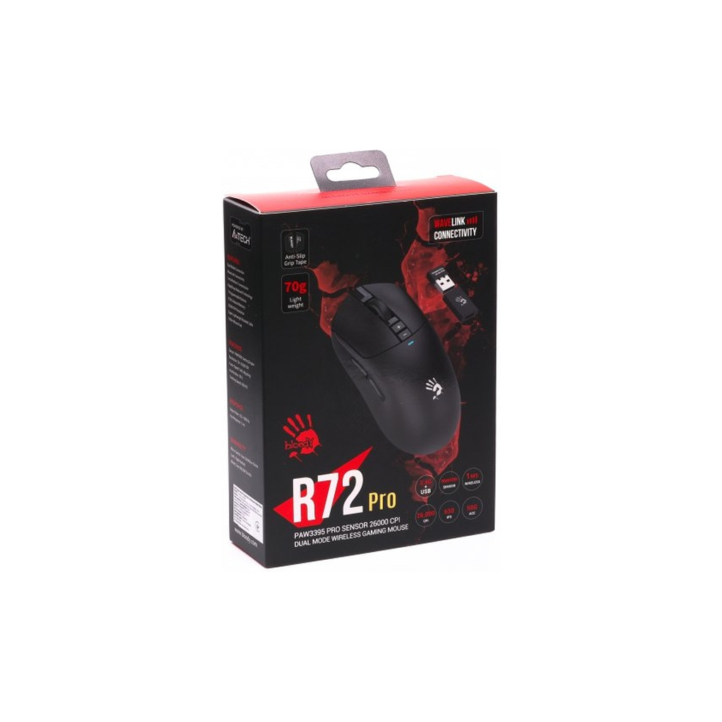 Мишка A4Tech Bloody R72 Pro Wireless/USB Black (4711421000871) - фото 11 Мишка A4Tech Bloody R72 Pro Wireless/USB Black (4711421000871) - фото 11