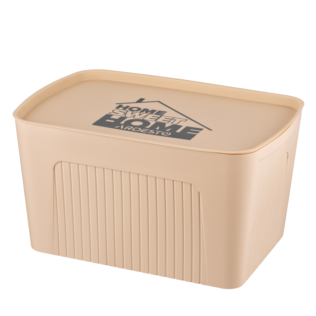 Контейнер для зберігання Ardesto З кришкою Бежевий 23 л (ARHC2523B) - фото 1