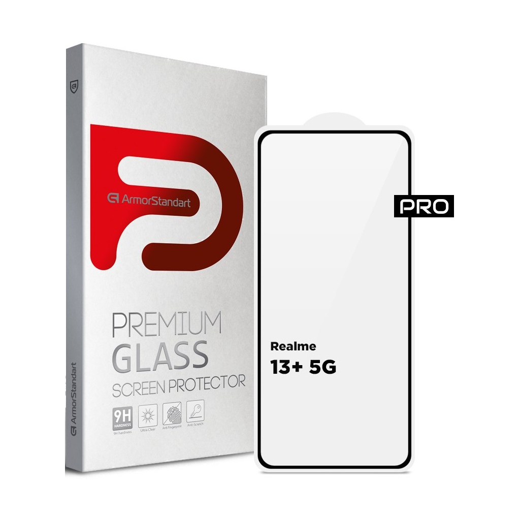 Скло захисне Armorstandart Pro Realme 13+ 5G Black (ARM80504) - фото 1