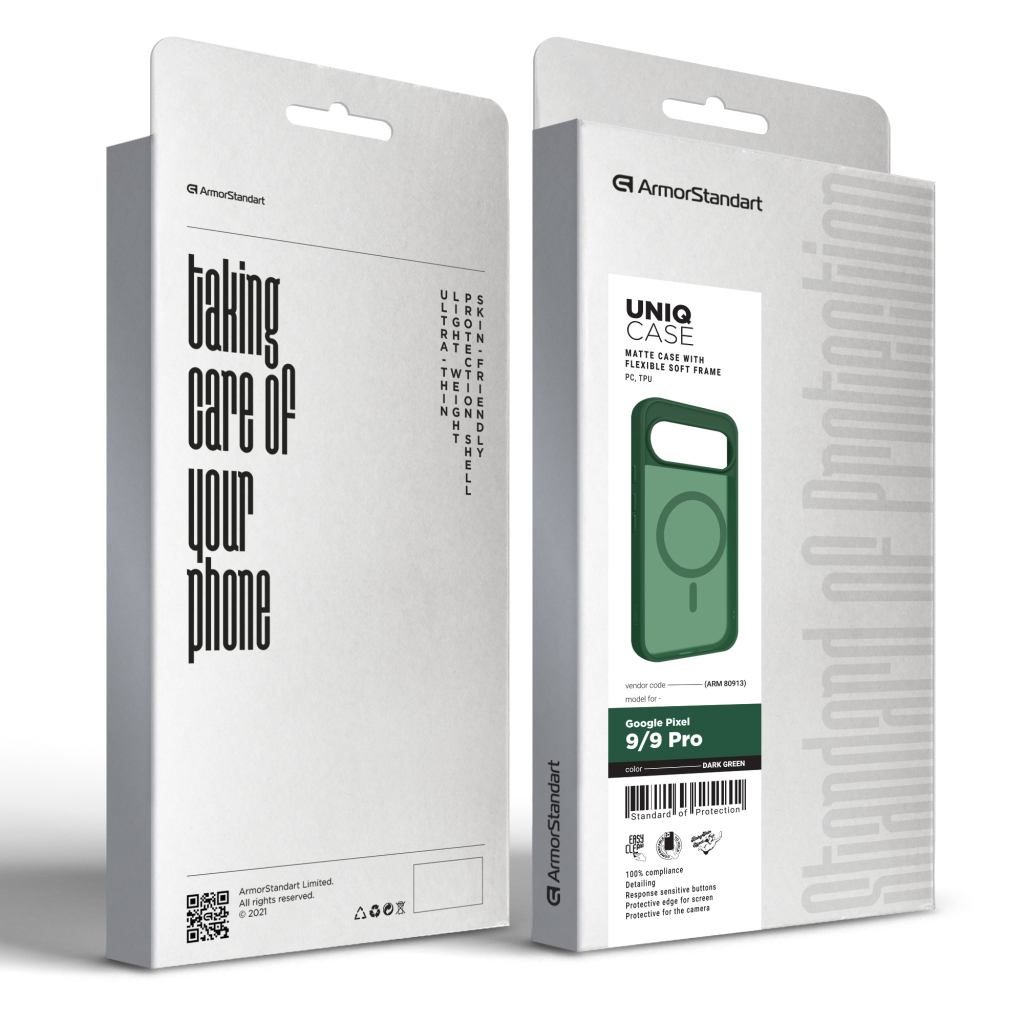 Чохол до мобільного телефона Armorstandart Uniq MagSafe Google Pixel 9 / 9 Pro Dark Green (ARM80913) - фото 3 Чохол до мобільного телефона Armorstandart Uniq MagSafe Google Pixel 9 / 9 Pro Dark Green (ARM80913) - фото 3