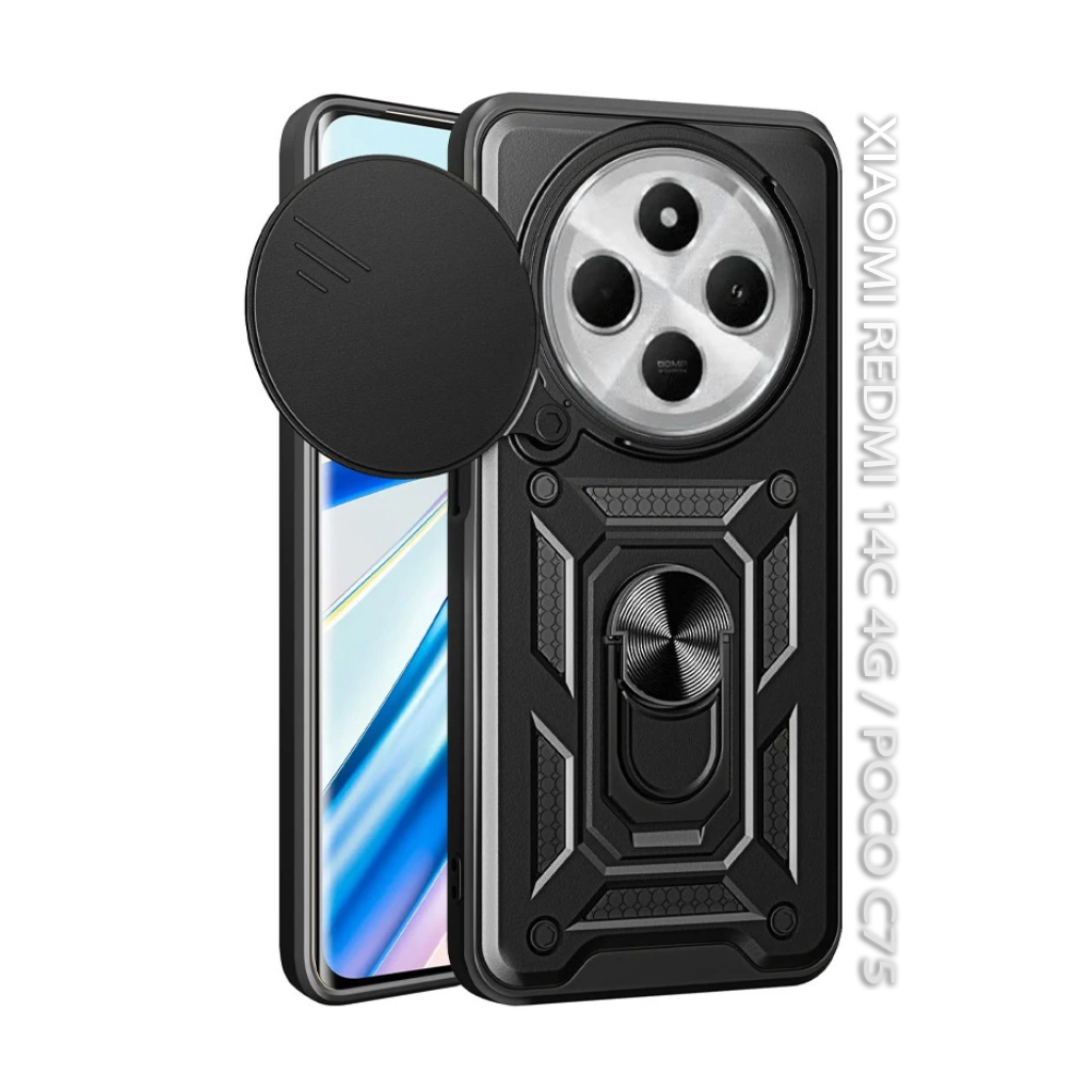 Чохол до мобільного телефона BeCover Military Xiaomi Redmi 14C 4G / Poco C75 Black (712489) - фото 1