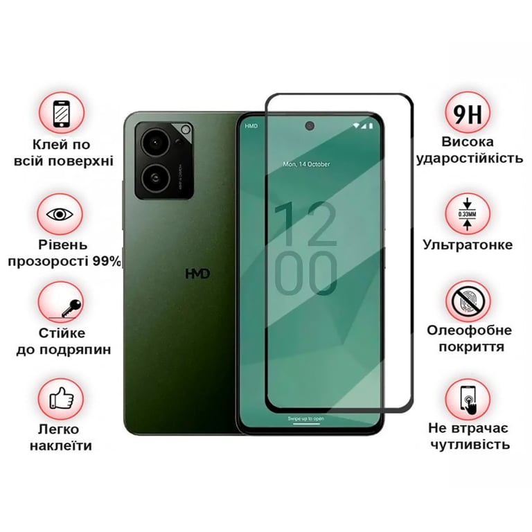Скло захисне BeCover HMD Pulse Pro Black (712487) - фото 3