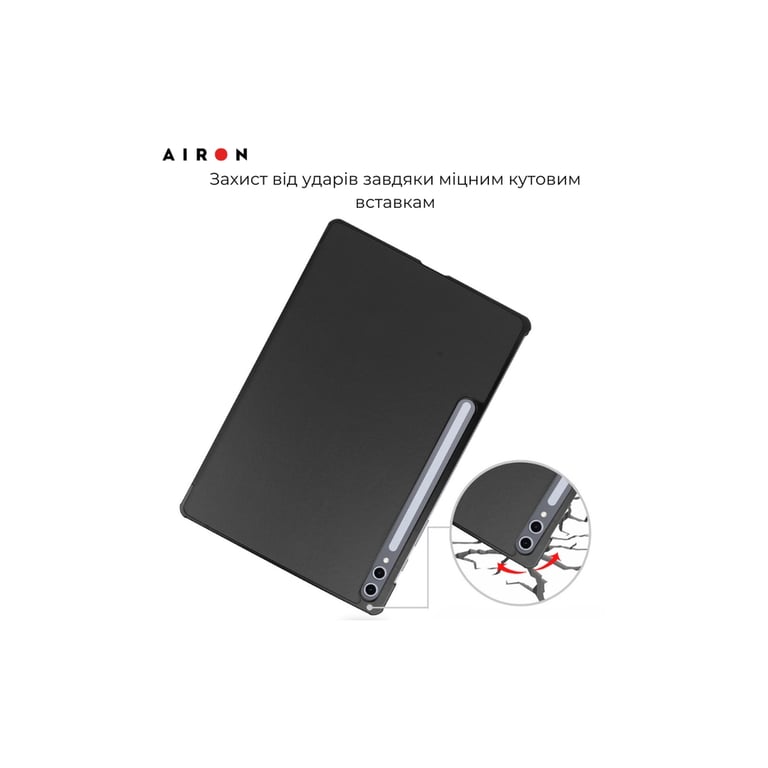 Чохол до планшета AirOn Premium Samsung Galaxy tab S10 Plus 12.4 2024 + film Black (4822356758483) - фото 6