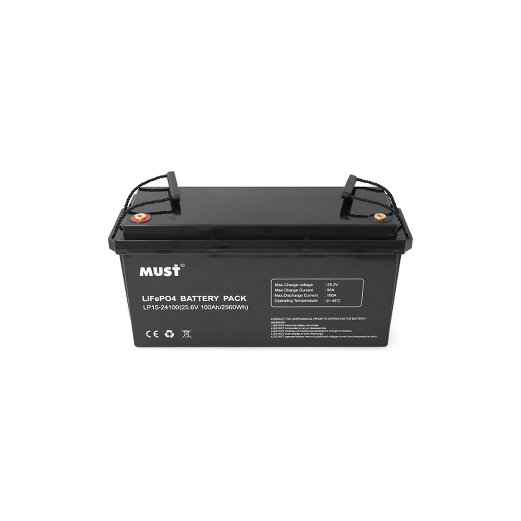 Батарея LiFePo4 Must 25.6V - 100Ah (LP15-24100) - фото 2 Батарея LiFePo4 Must 25.6V - 100Ah (LP15-24100) - фото 2