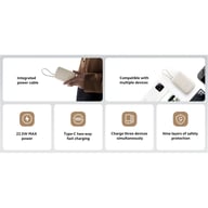Батарея універсальна Xiaomi 10000mAh 22.5W, Integrated Cable, beige (BHR9072GL) - фото 7