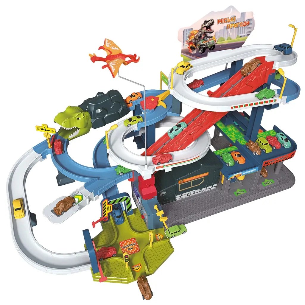 Ігровий набір ZIPP Toys Dino автотрек-міська розв%27язка електричний, 8 машинок (6603A) Ігровий набір ZIPP Toys Dino автотрек-міська розв%27язка електричний, 8 машинок (6603A)