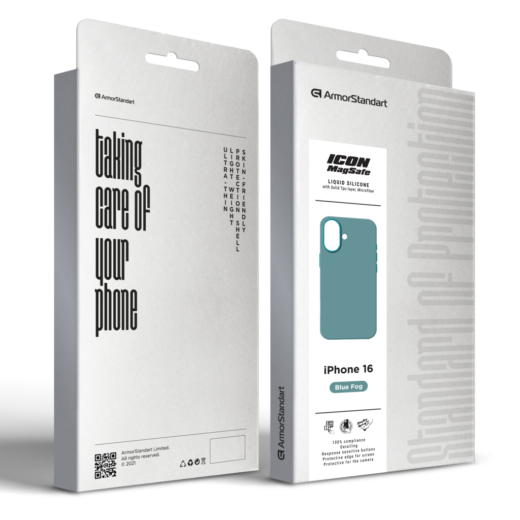 Чохол до мобільного телефона Armorstandart ICON2 MagSafe Apple iPhone 16 Blue Fog (ARM80184) - фото 2 Чохол до мобільного телефона Armorstandart ICON2 MagSafe Apple iPhone 16 Blue Fog (ARM80184) - фото 2