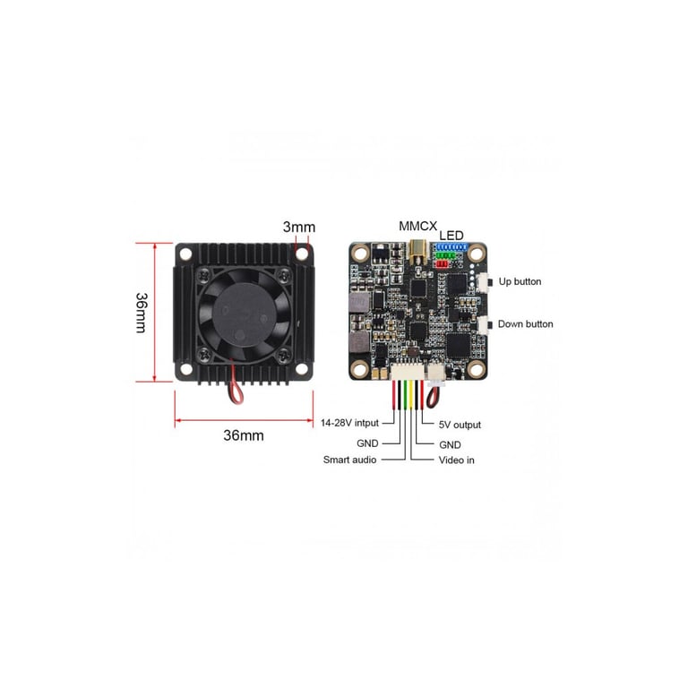 Відеопередавач (VTX) AKK Ultra Long Range 3W 5.8GHz 96CH Low Band (TX3000AC96) - фото 6