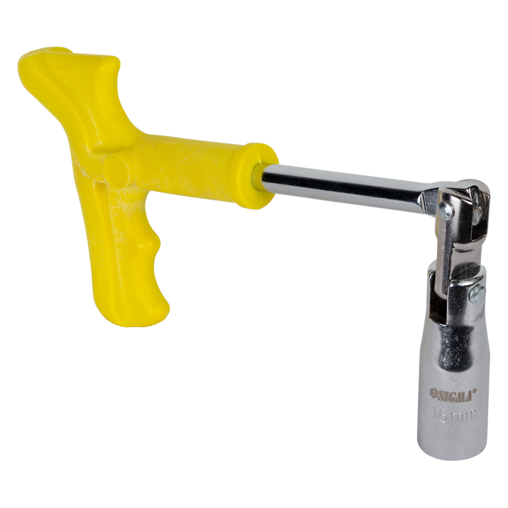 Ключ Sigma свічковий з шарніром посилений 16мм (6030321) - фото 4 Ключ Sigma свічковий з шарніром посилений 16мм (6030321) - фото 4