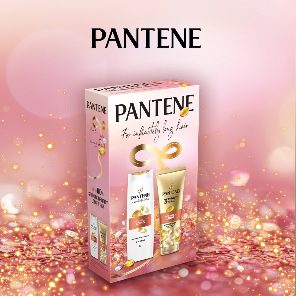 Набір косметики Pantene Pro-V Infinitely Long Шампунь 400 мл + Бальзам-ополіскувач 220 мл (8700216614870) - фото 6 Набір косметики Pantene Pro-V Infinitely Long Шампунь 400 мл + Бальзам-ополіскувач 220 мл (8700216614870) - фото 6