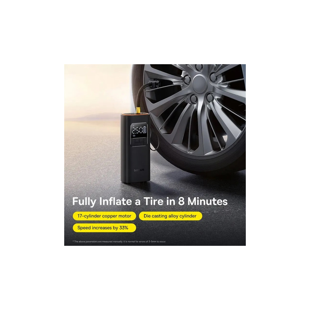 Автомобільний компресор Baseus Super Mini Pro Black (C1115930011100) - фото 11 Автомобільний компресор Baseus Super Mini Pro Black (C1115930011100) - фото 11