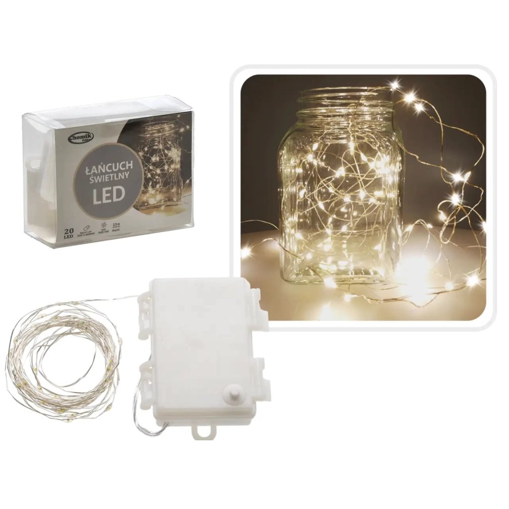 Гірлянда Chomik Струна 2.3 м 20 LED Теплий білий (5900779802636) - фото 4 Гірлянда Chomik Струна 2.3 м 20 LED Теплий білий (5900779802636) - фото 4