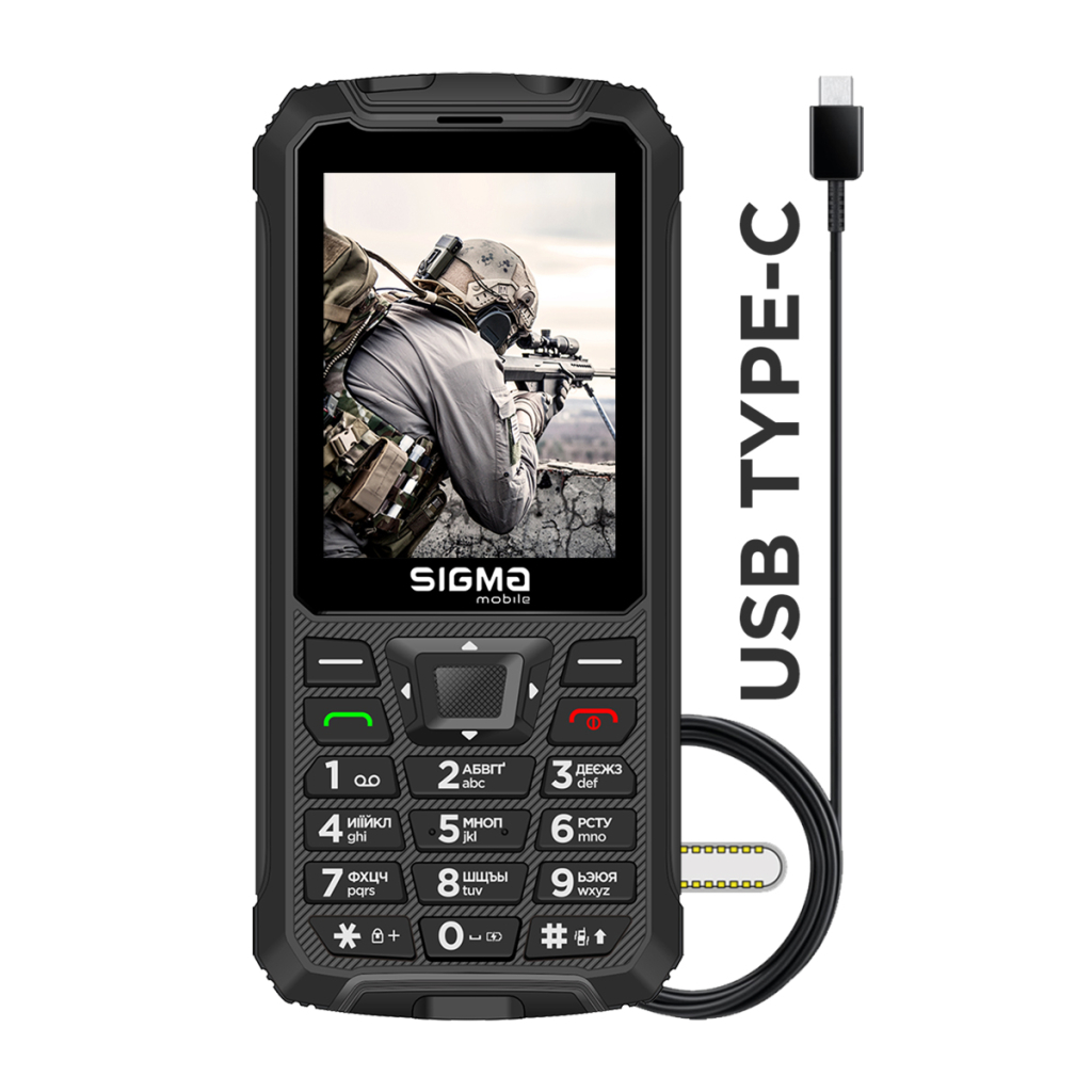 Мобільний телефон Sigma X-treme PR68 Type-C Black (4827798122419) - фото 2 Мобільний телефон Sigma X-treme PR68 Type-C Black (4827798122419) - фото 2