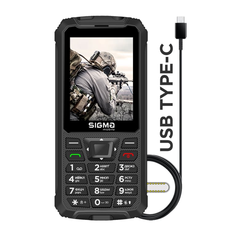Мобільний телефон Sigma X-treme PR68 Type-C Black (4827798122419) - фото 2