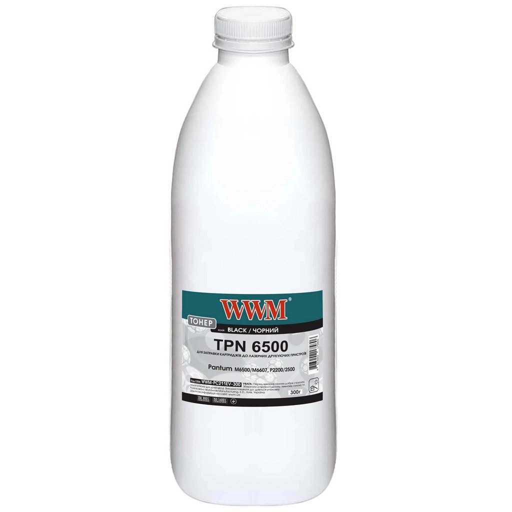 Тонер Pantum M6500/M6607, P2200/2500, 300г Black WWM (WWM-PC211EV-300) Тонер Pantum M6500/M6607, P2200/2500, 300г Black WWM (WWM-PC211EV-300)