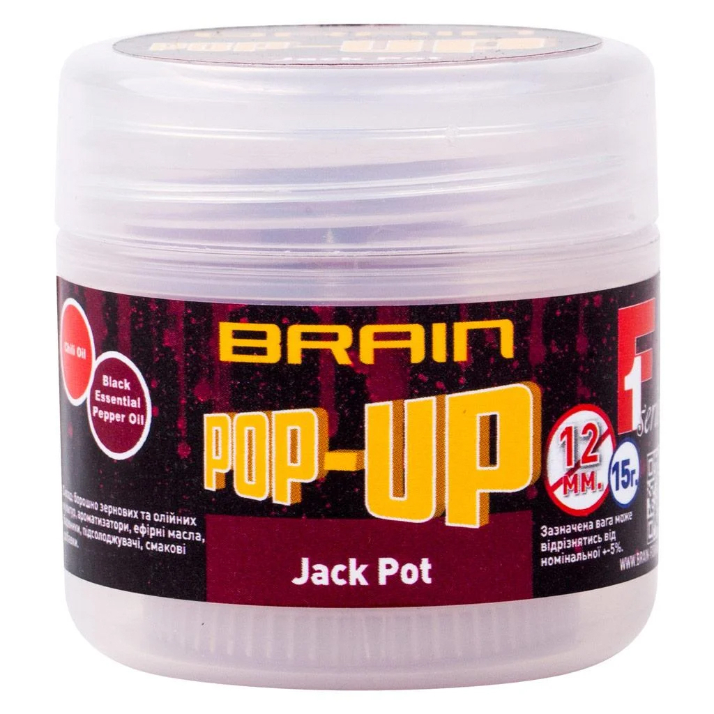 Бойл Brain Pop-Up F1 Jack Pot (копчена ковбаса) 12mm 15g (1858.04.08) - фото 1