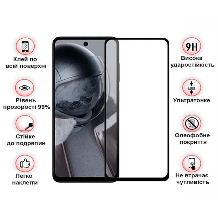 Скло захисне BeCover HMD Pulse Plus Black (712504) - фото 3