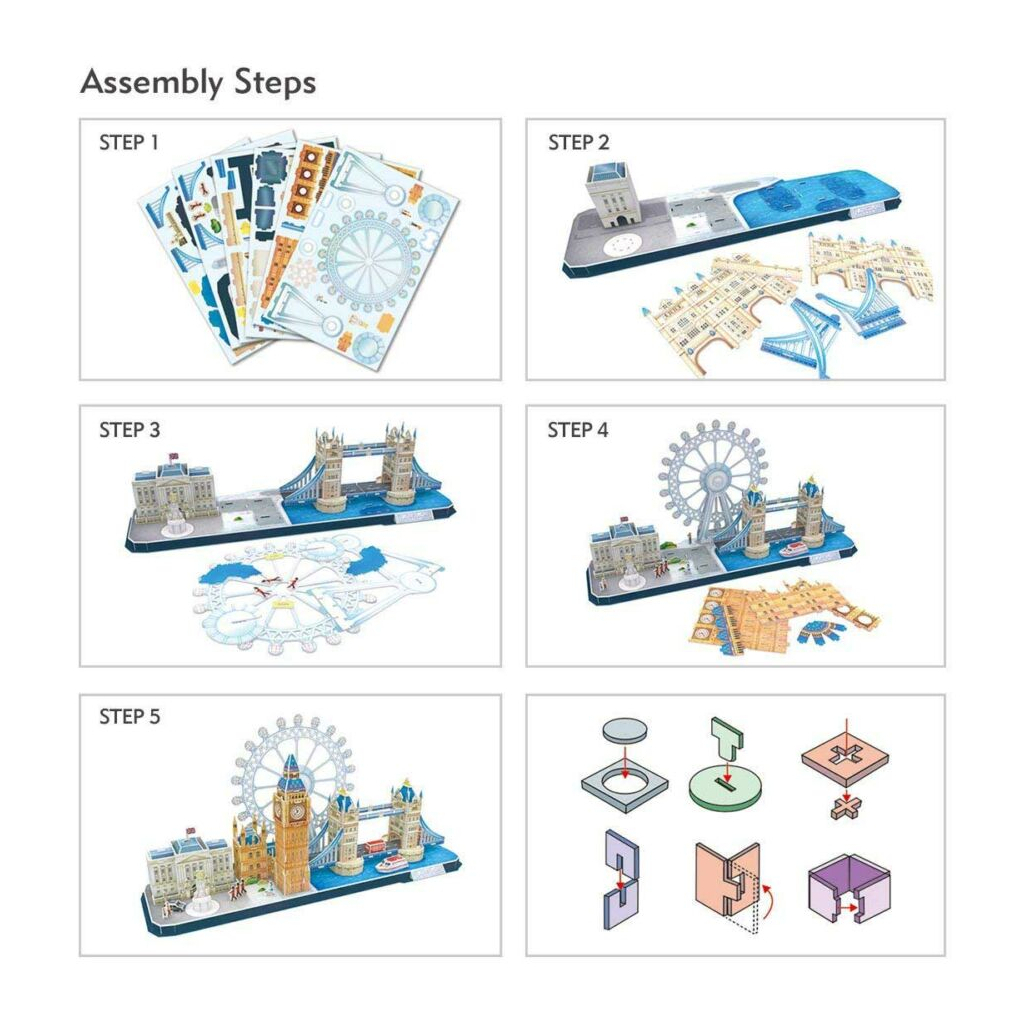 Пазл Cubic Fun Тривимірний пазл CityLine London (MC253h) - фото 6 Пазл Cubic Fun Тривимірний пазл CityLine London (MC253h) - фото 6