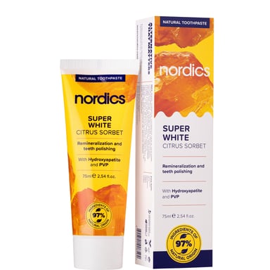 Зубна паста Nordics Cosmos Organic Super White 75 мл (3800500324555/3800501908594) - фото 1