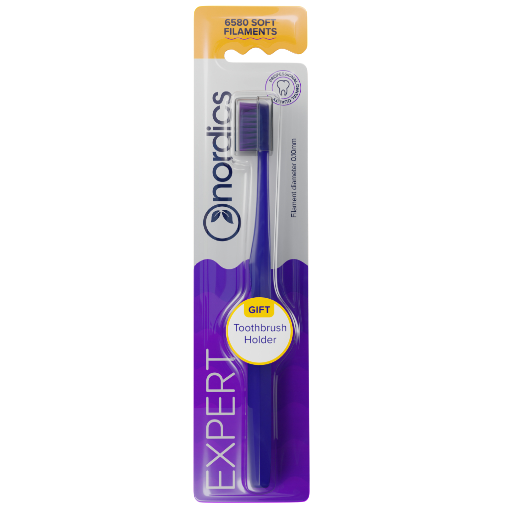 Зубна щітка Nordics 6580 Expert Soft Purple (3800501908204) - фото 1