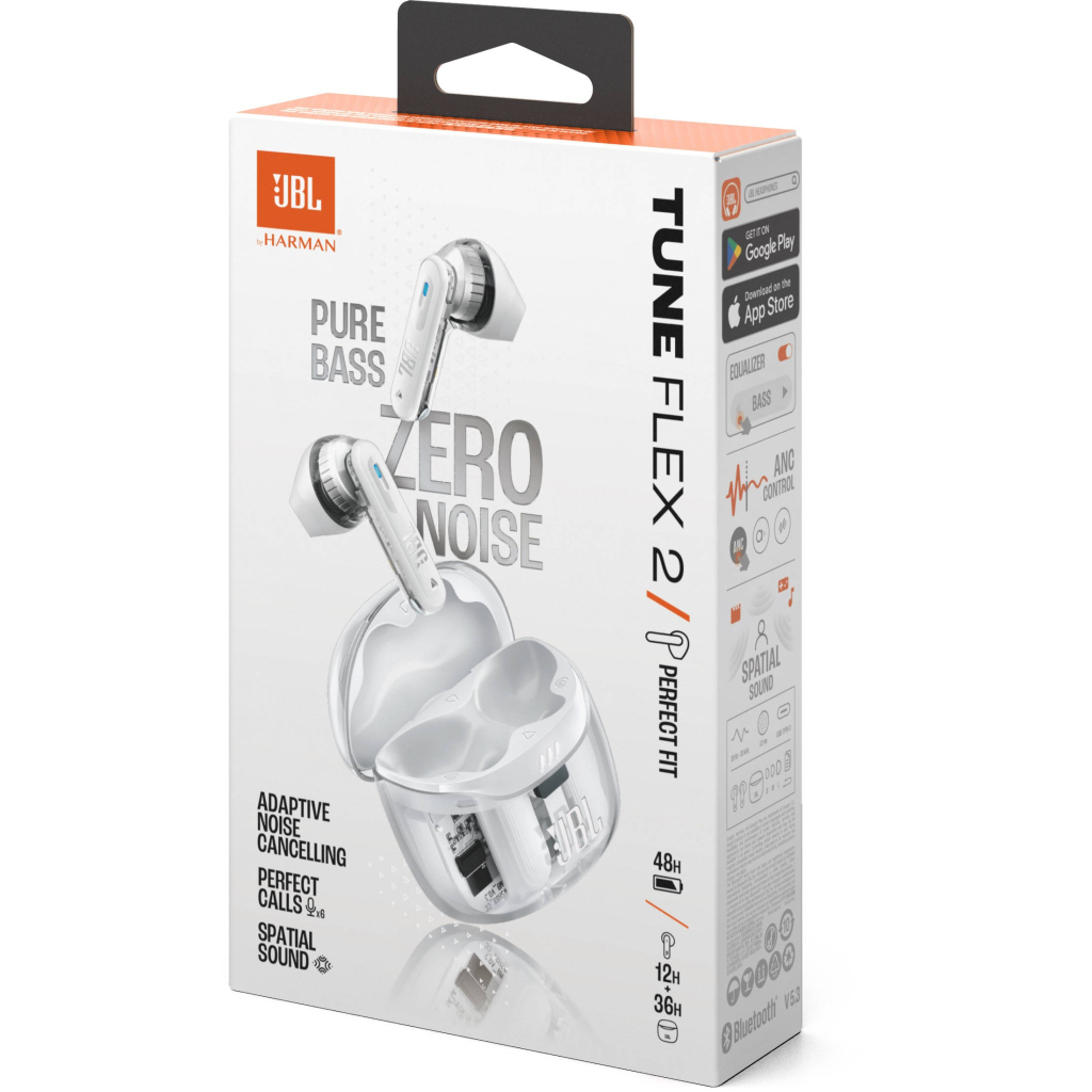 Навушники JBL Tune Flex 2 Ghost White (JBLTFLEX2GWHT) - фото 11 Навушники JBL Tune Flex 2 Ghost White (JBLTFLEX2GWHT) - фото 11