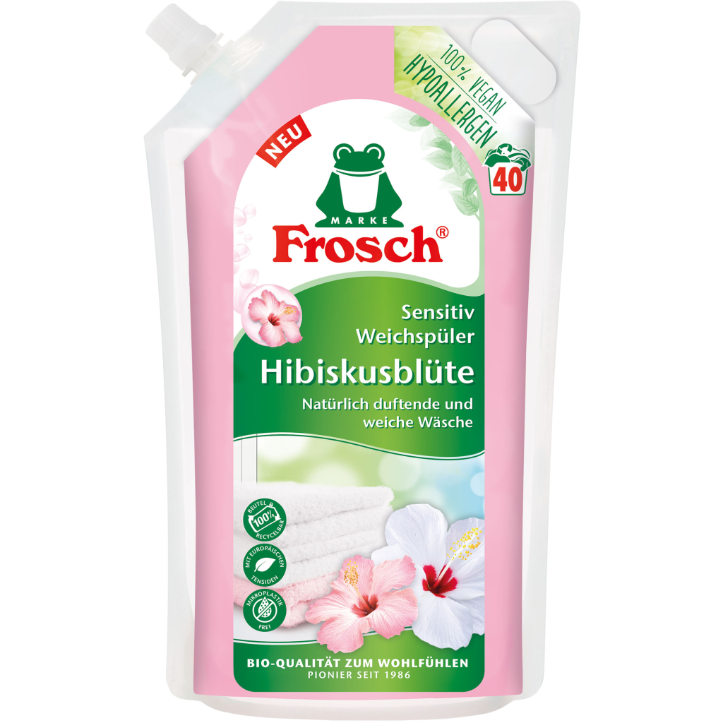 Кондиціонер для білизни Frosch Квіти Гібіскуса 1 л (4001499968464) - фото 1 Кондиціонер для білизни Frosch Квіти Гібіскуса 1 л (4001499968464) - фото 1