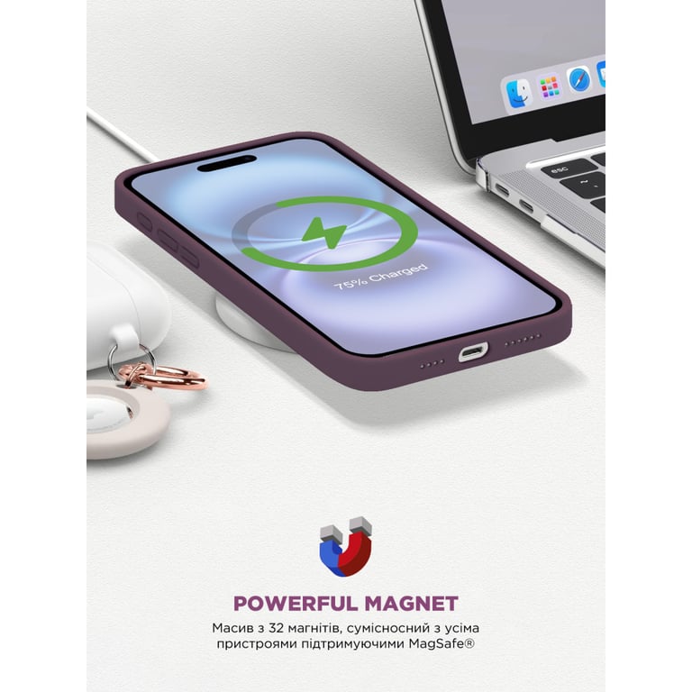 Чохол до мобільного телефона Armorstandart ICON2 MagSafe Apple iPhone 16 Plum (ARM81312) - фото 9