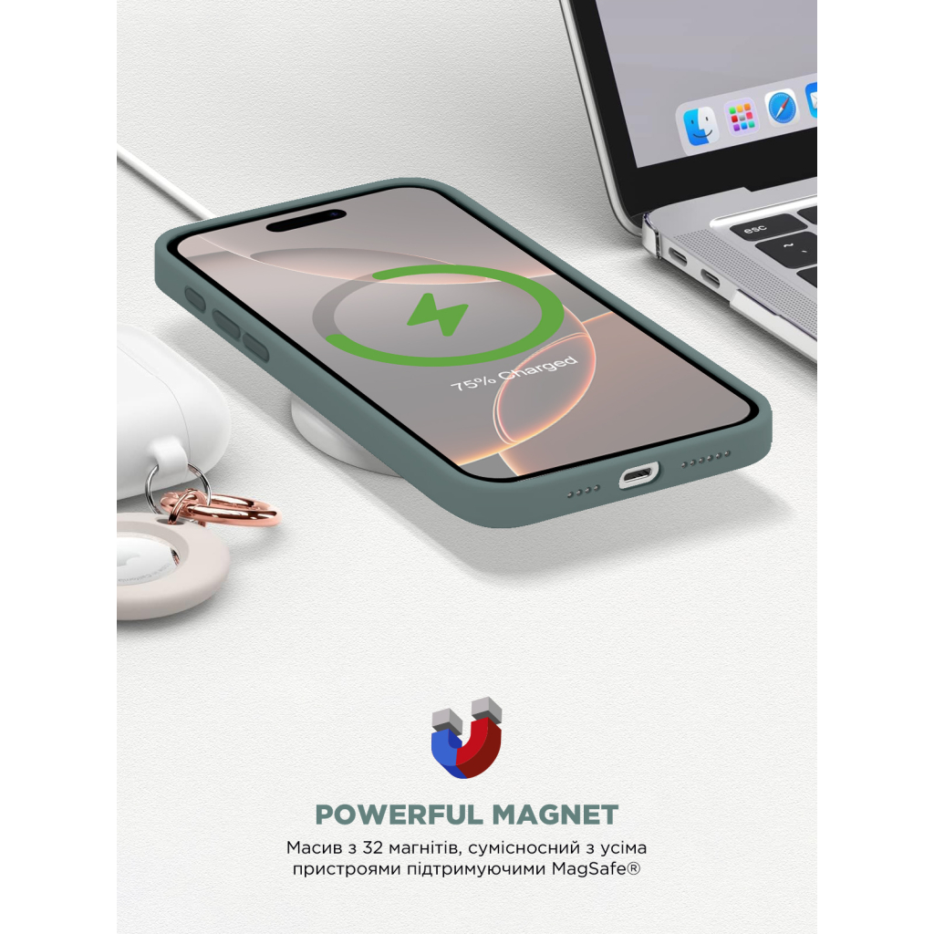 Чохол до мобільного телефона Armorstandart ICON2 MagSafe Apple iPhone 16 Pro Lake Green (ARM81318) - фото 9 Чохол до мобільного телефона Armorstandart ICON2 MagSafe Apple iPhone 16 Pro Lake Green (ARM81318) - фото 9