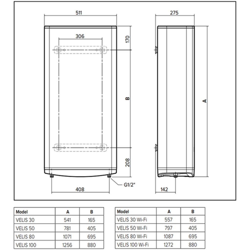 Бойлер Ariston VELIS PRO 80 EU (3626136) - фото 5 Бойлер Ariston VELIS PRO 80 EU (3626136) - фото 5