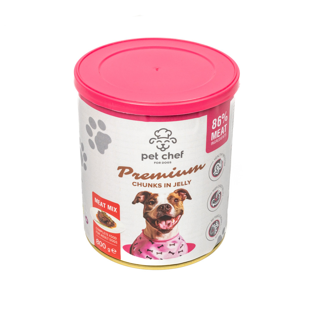Вологий корм для собак Pet Chef М'ясний мікс 800 г (4820255193649) - фото 1