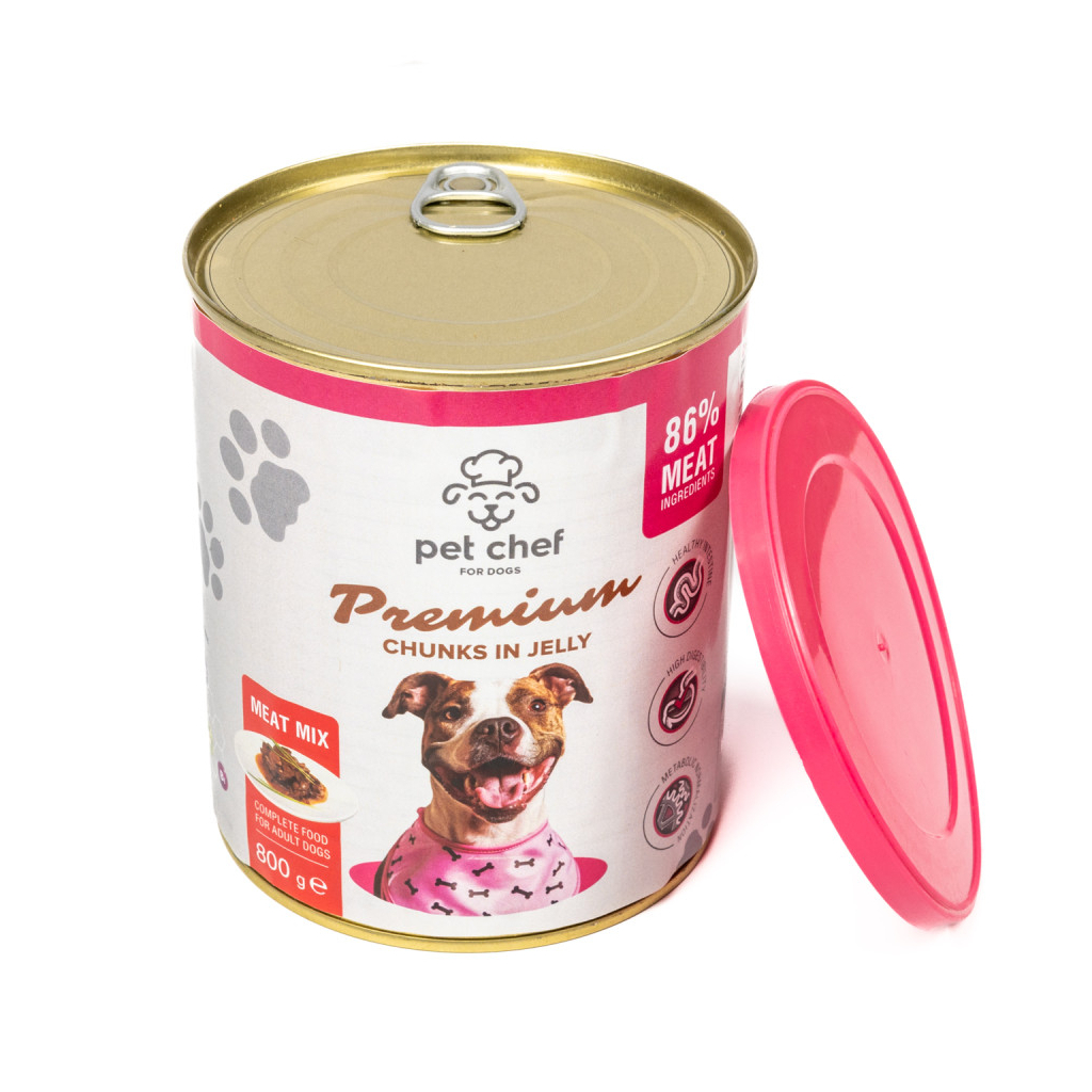 Вологий корм для собак Pet Chef М'ясний мікс 800 г (4820255193649) - фото 3 Вологий корм для собак Pet Chef М'ясний мікс 800 г (4820255193649) - фото 3