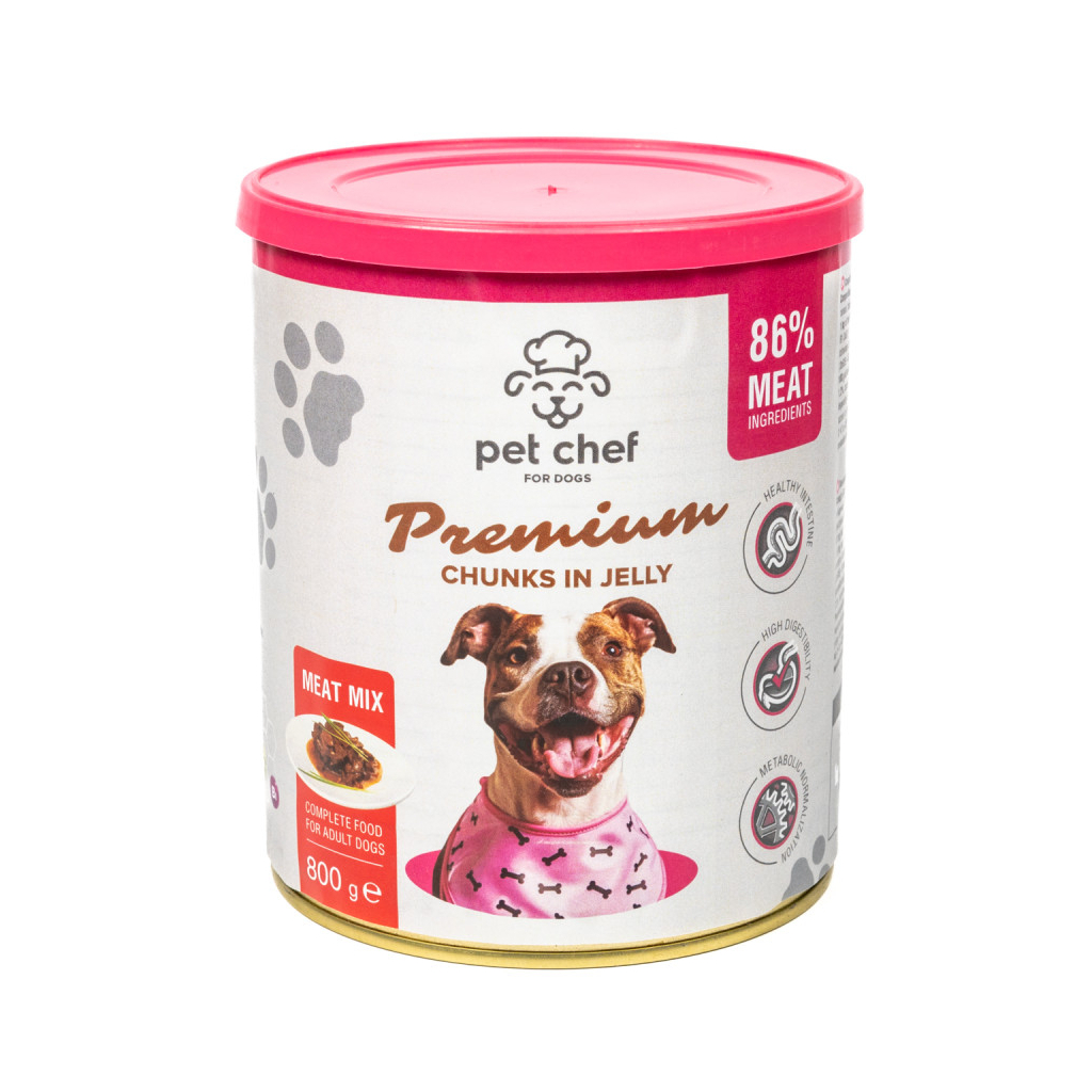 Вологий корм для собак Pet Chef М'ясний мікс 800 г (4820255193649) - фото 5 Вологий корм для собак Pet Chef М'ясний мікс 800 г (4820255193649) - фото 5