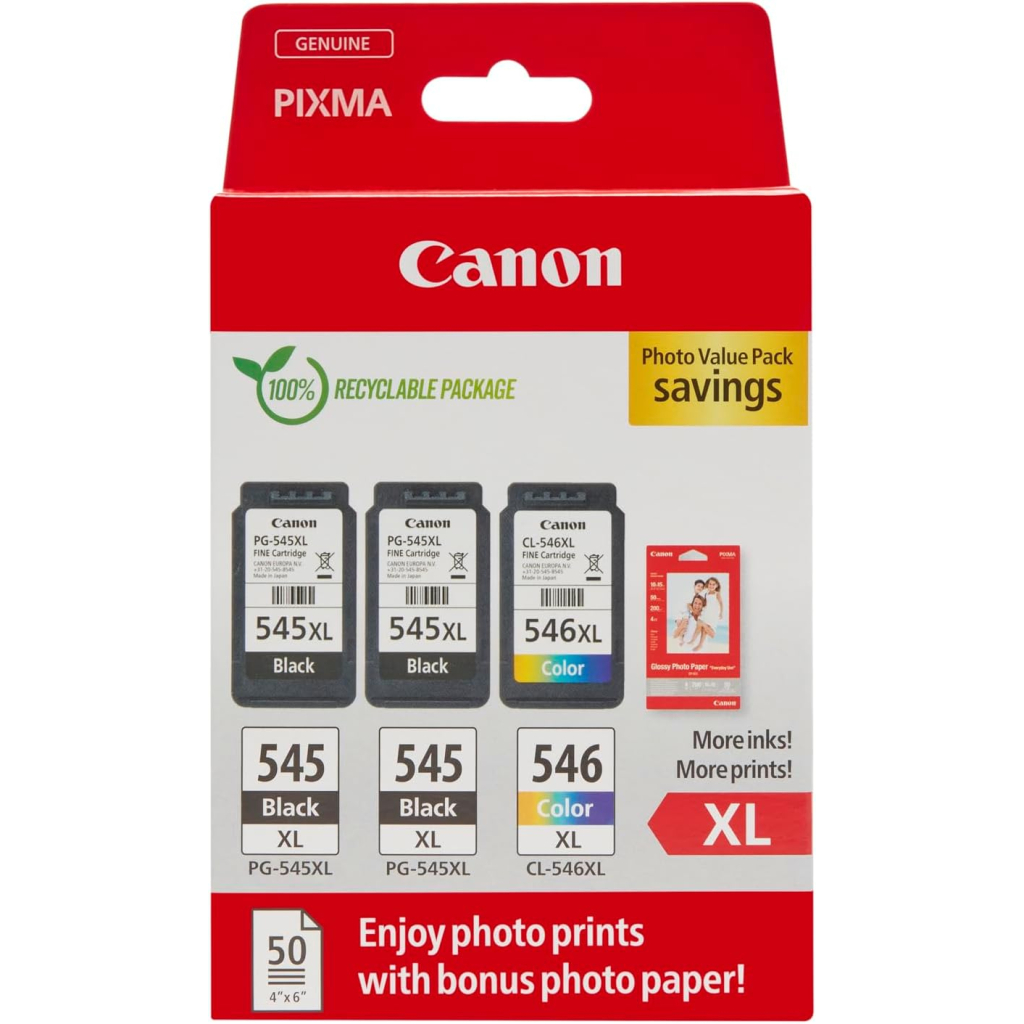 Картридж Canon PG-545/CL-546 MultipackXXL 2xBK+Color (8286B015) - фото 1 Картридж Canon PG-545/CL-546 MultipackXXL 2xBK+Color (8286B015) - фото 1