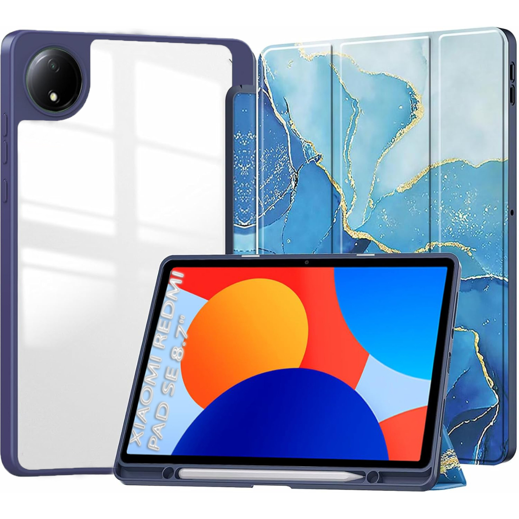 Чохол до планшета BeCover Soft Edge TPU Xiaomi Redmi Pad SE 8.7" Blue Marble (712572) - фото 1