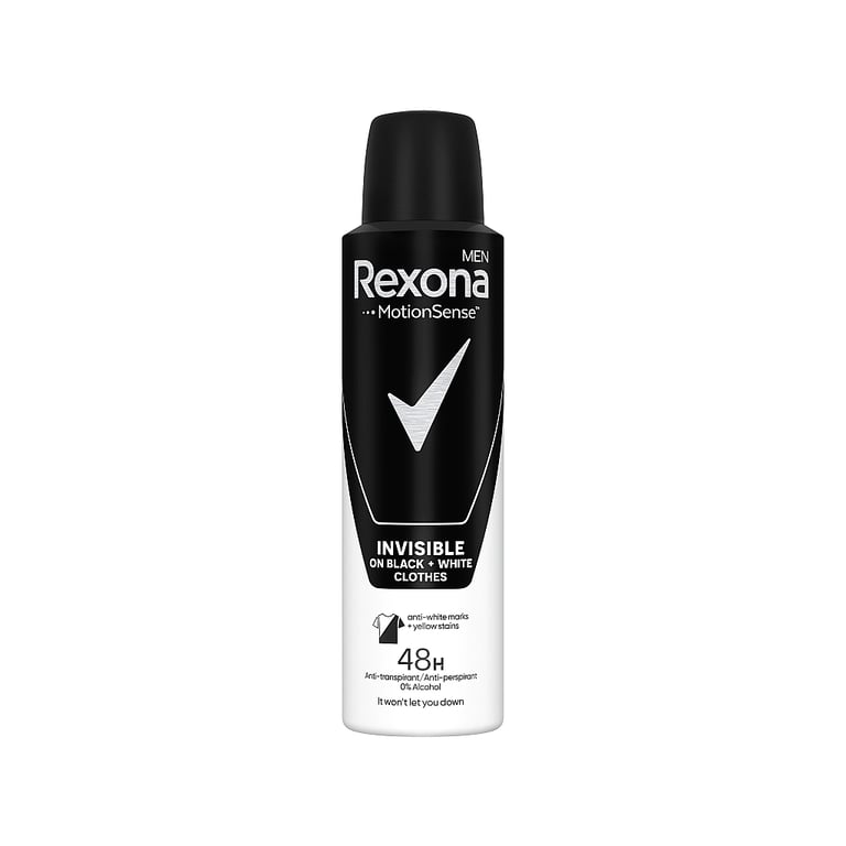 Антиперспірант Rexona Men Невидимий на чорному та білому одязі 150 мл (8712561534444) - фото 1